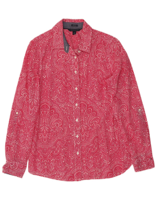Camicia da donna Tommy Hilfiger Classic Fit UK 10 Small Pink Paisley Cotton
