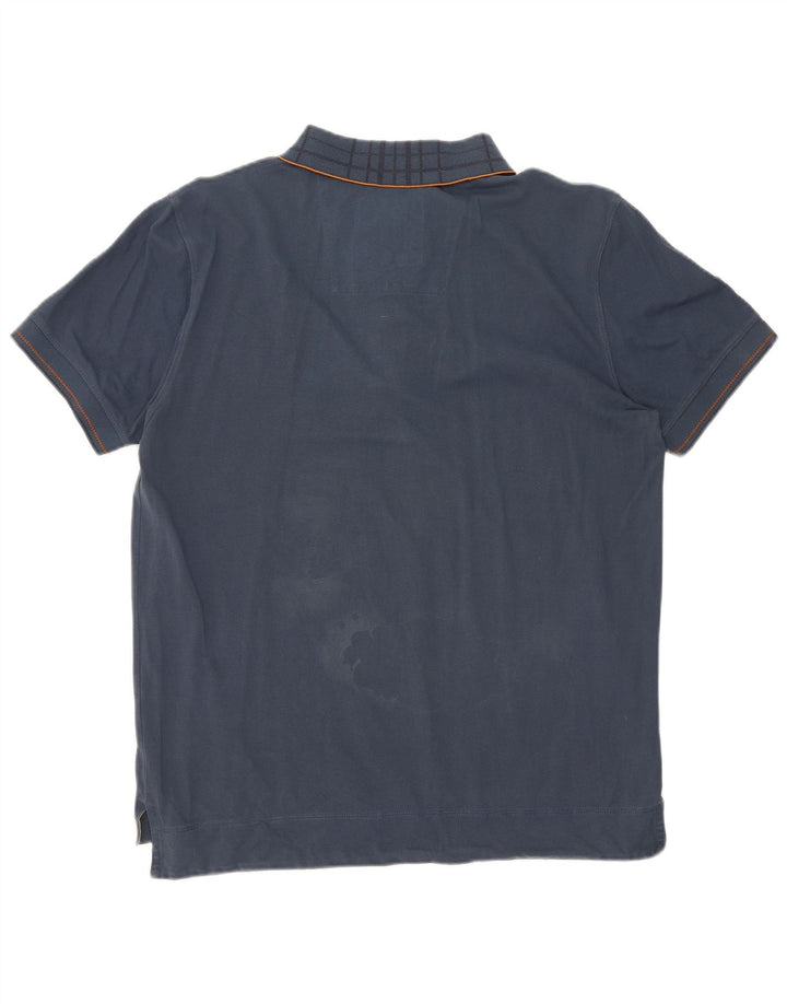 Polo Hugo Boss da uomo vestibilità regolare in cotone a quadri blu navy medio
