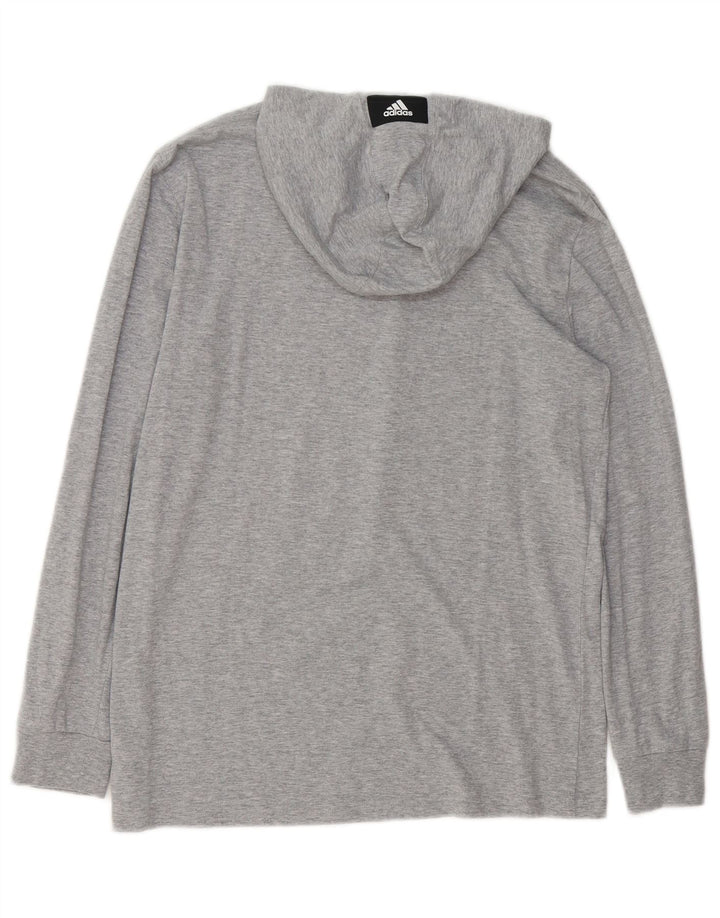 Adidas Maglietta grafica da ragazzo a maniche lunghe 14-15 anni Large Grigio Colorblock