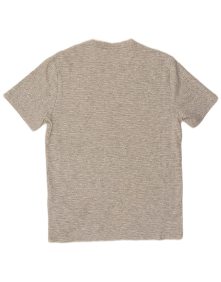 T-shirt da uomo Reiss Top in cotone chiazzato grigio medio