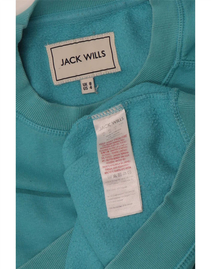 Felpa oversize da donna Jack Wills UK 8 piccolo cotone blu