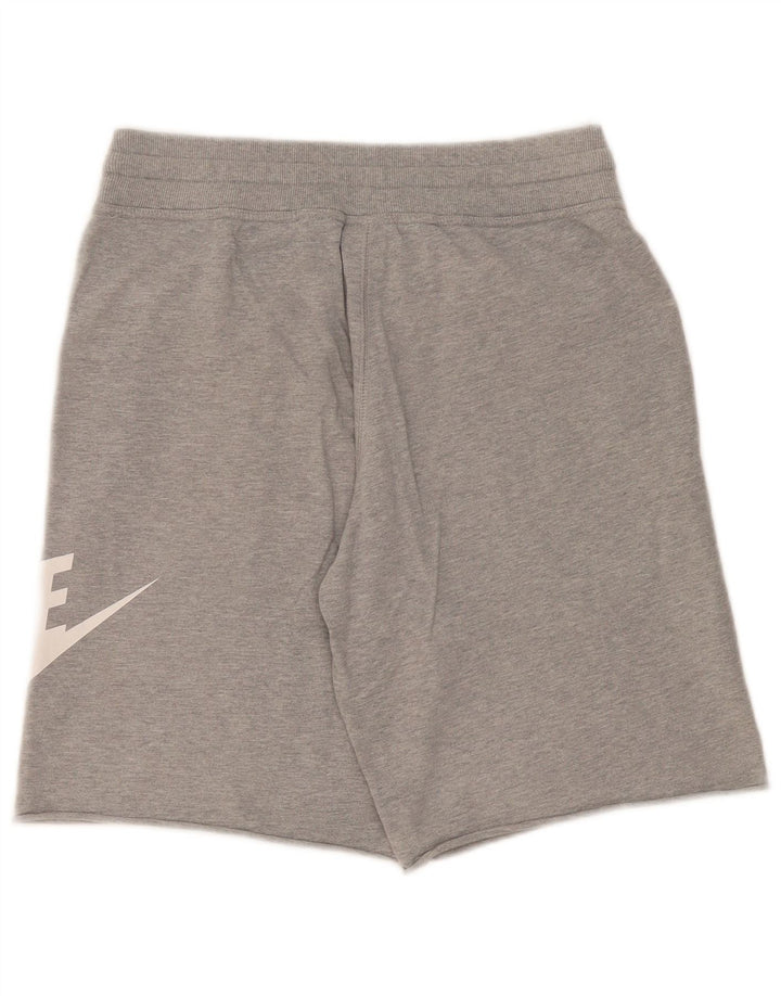 Pantaloncini sportivi con grafica Nike da uomo in cotone chiazzato grigio medio