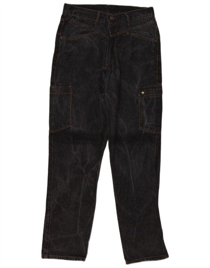 Jeans affusolati cargo da uomo vintage W33 L34 in cotone grigio