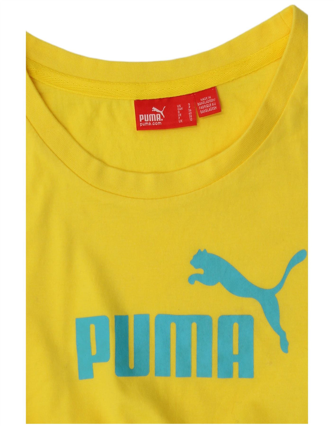 T-shirt grafica da donna Puma UK 10 piccola gialla
