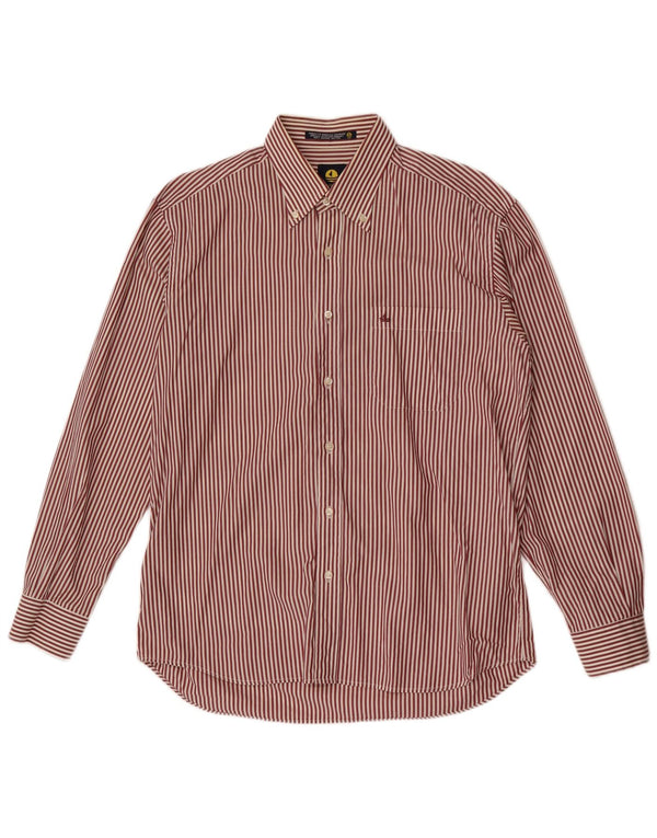 Camicia Uomo Navigare Large Gessata Rossa in Cotone