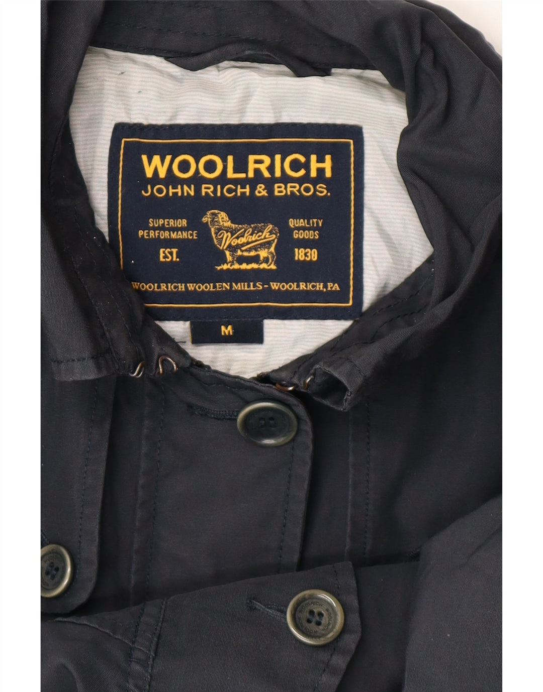 Trench da donna WOOLRICH UK 14 medio nero
