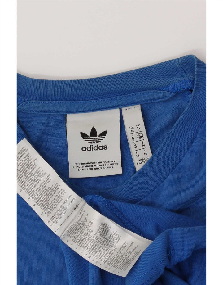 T-shirt da uomo Adidas Top in cotone blu medio