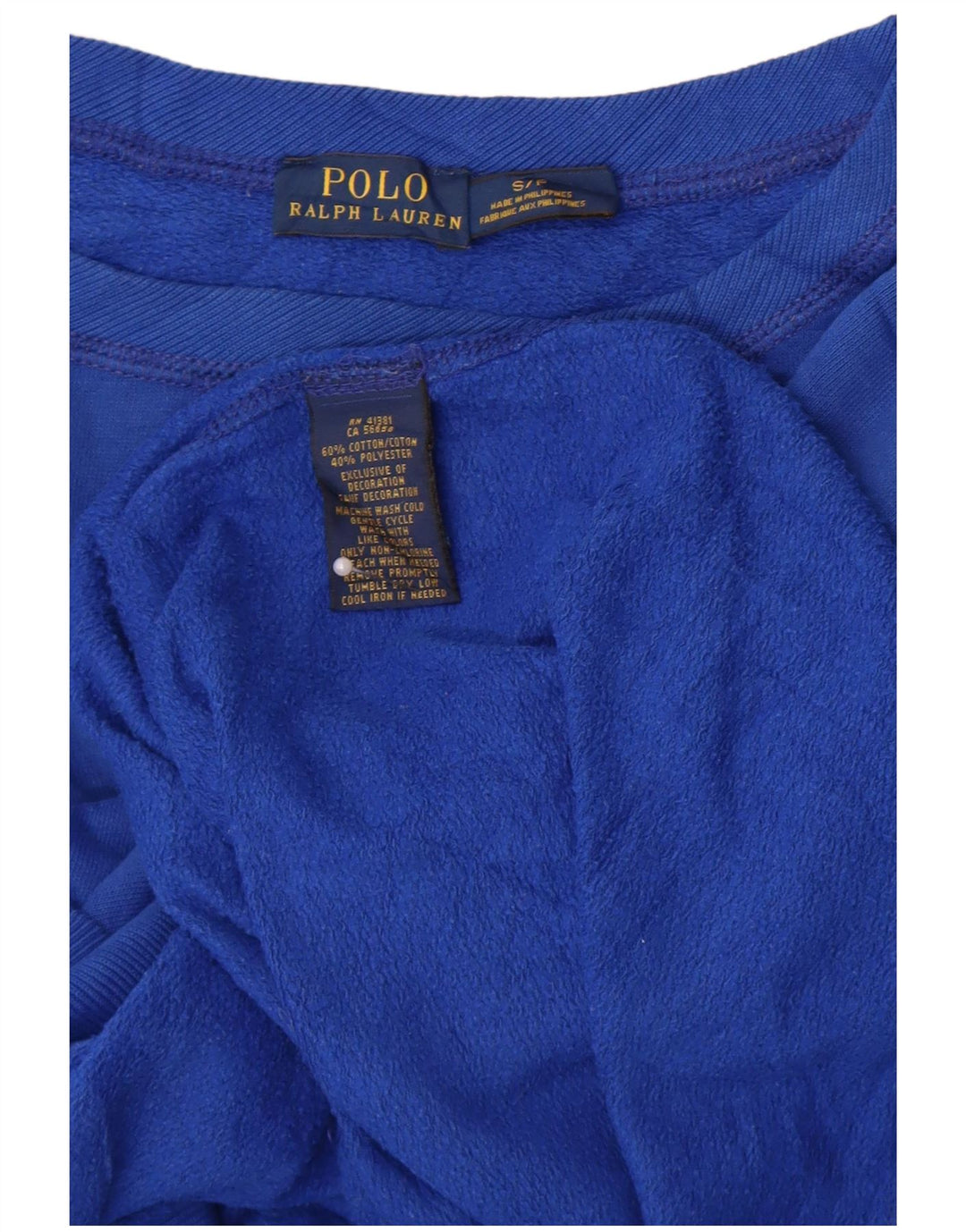 Polo Ralph Lauren Felpa oversize da donna Maglione UK 10 Piccolo Blu