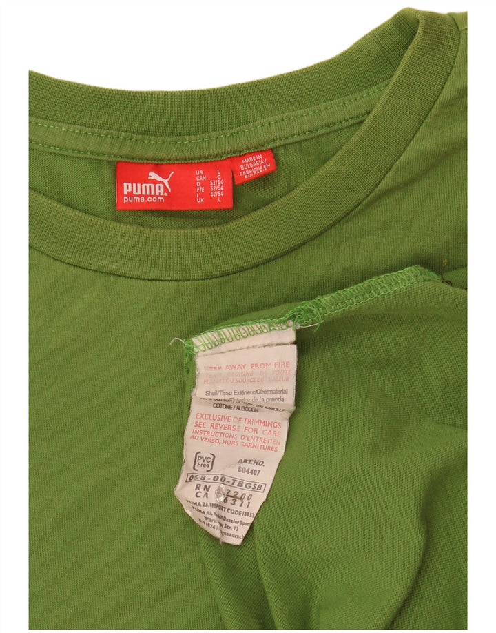 Maglia Puma da uomo a maniche lunghe grande in cotone verde