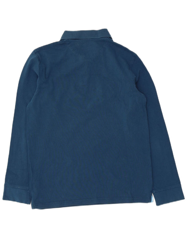 Polo da uomo slim fit a maniche lunghe Timberland in cotone blu medio