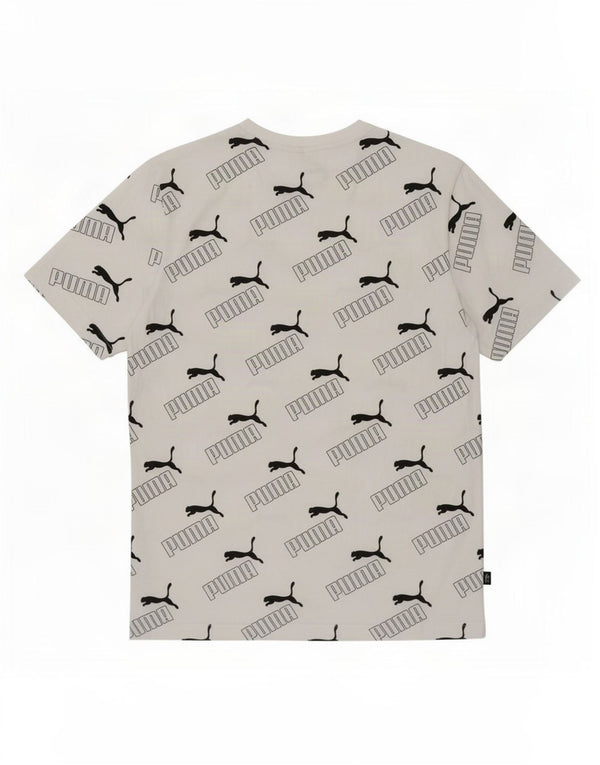 Puma Mens Graphic T-Shirt Top Small White Cotton