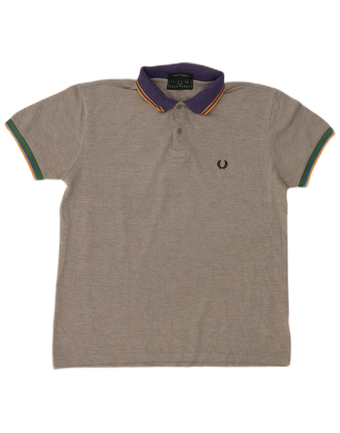 Polo da uomo Fred Perry XL in cotone color block grigio