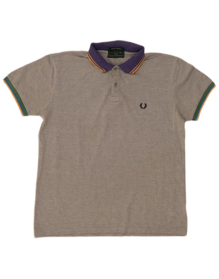 Polo da uomo Fred Perry XL in cotone color block grigio