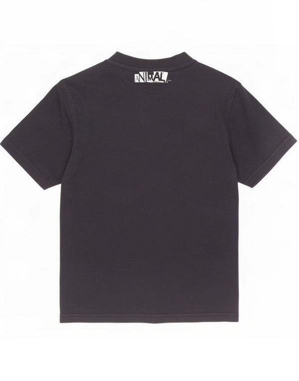 T-shirt grafica per ragazzi con animali 7-8 anni XS in cotone nero