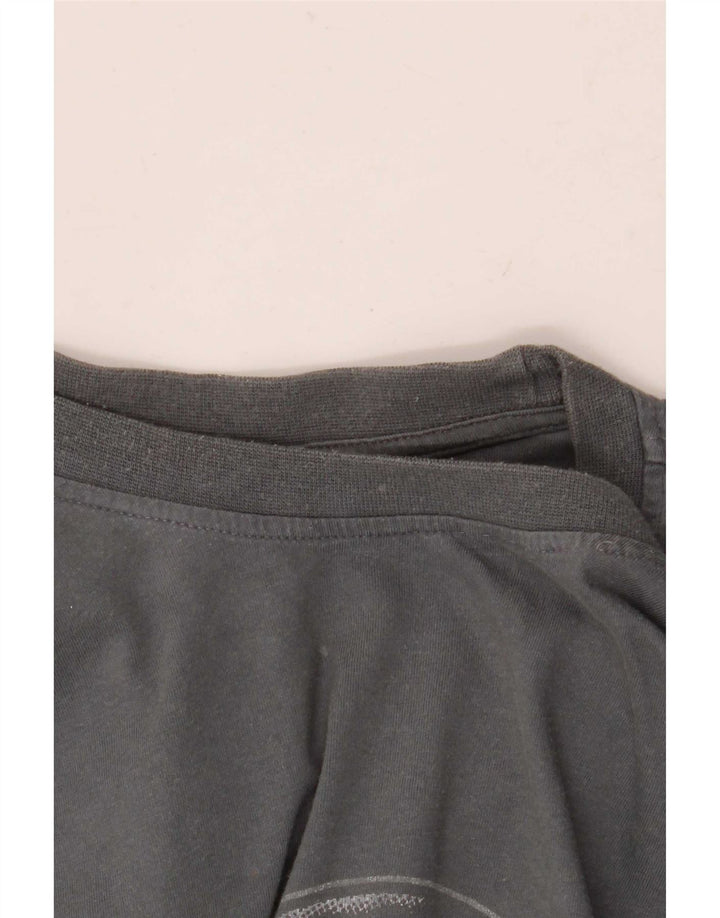 T-shirt grafica da uomo Adidas Top XL in cotone grigio