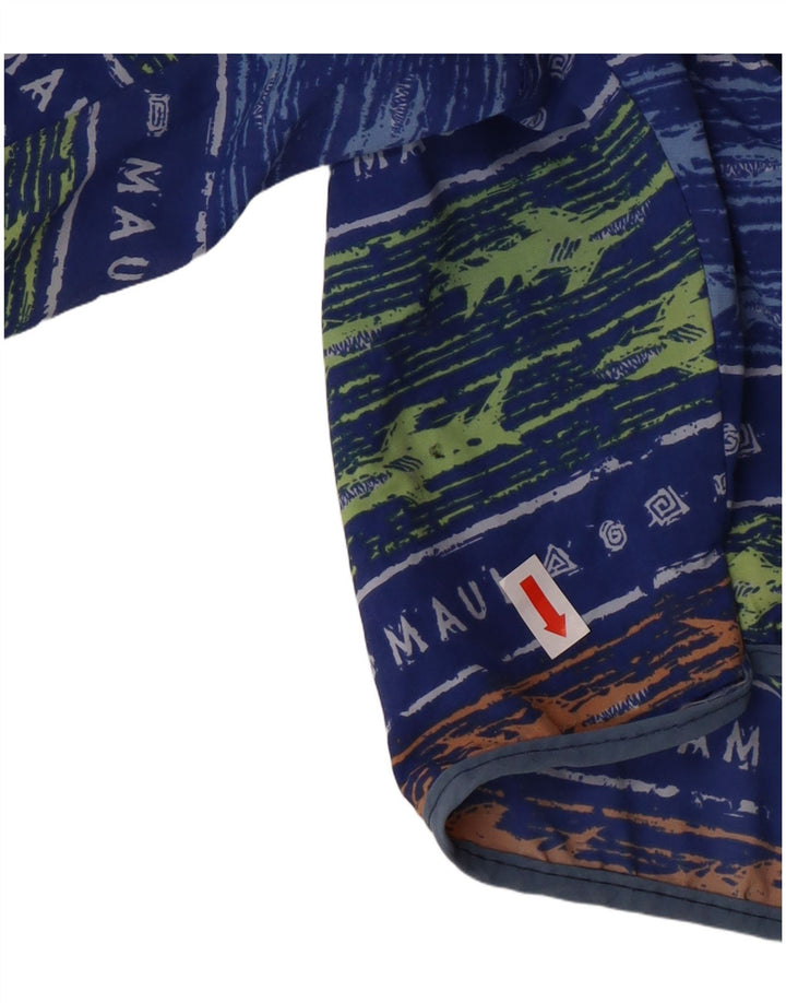 MAUI AND SONS Pantaloncini da bagno da uomo piccoli in poliammide a righe blu