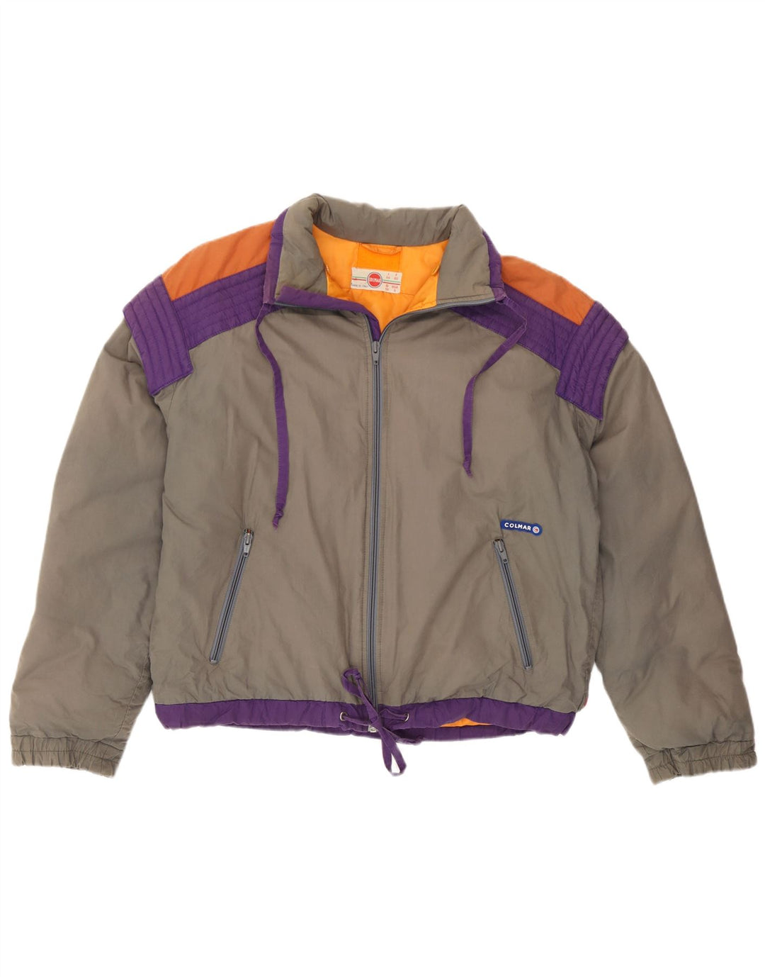 Giacca da sci da donna Colmar IT 44 Cotone color block grigio medio retrò