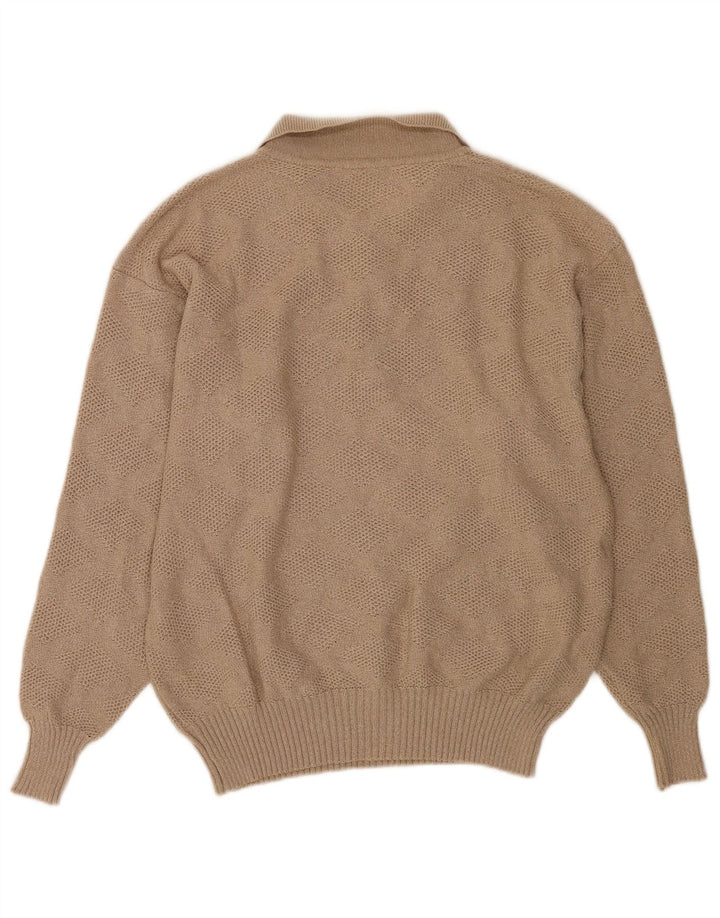 Maglione vintage da uomo con collo alto IT 50 Beige medio