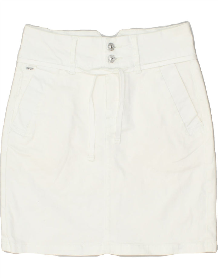 G-STAR Womens Mini Skirt W27 Small White Polyester Vintage G-Star and Second-Hand G-Star from Messina Hembry 