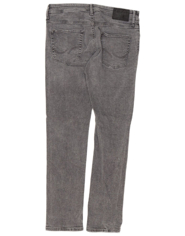 Jack & Jones Uomo GLENN Slim Jeans W30 L30 Cotone Grigio