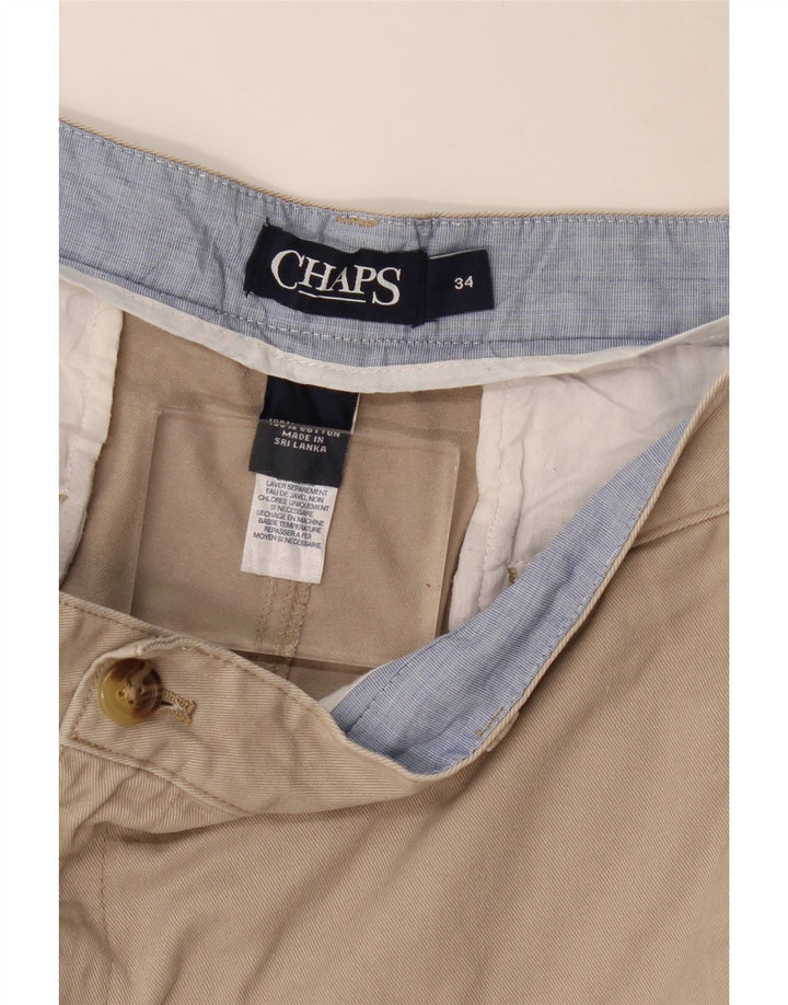 Pantaloncini chino da uomo CHAPS W34 grandi in cotone beige
