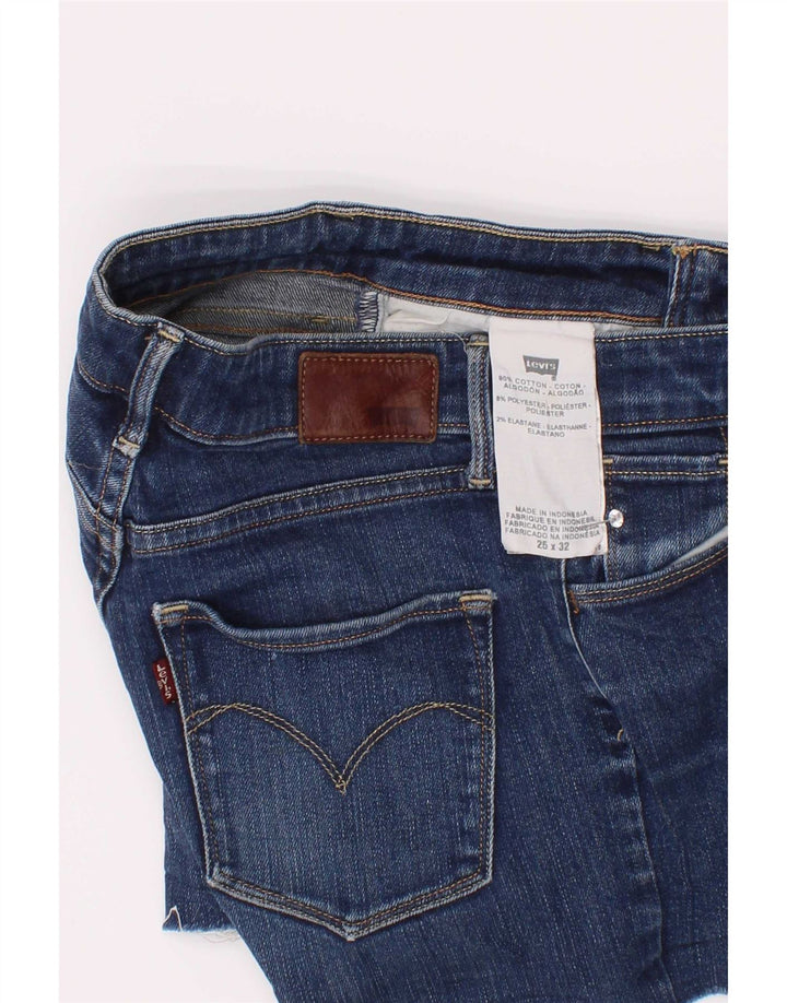 Pantaloncini di jeans da donna Levi's W25 XS in cotone blu
