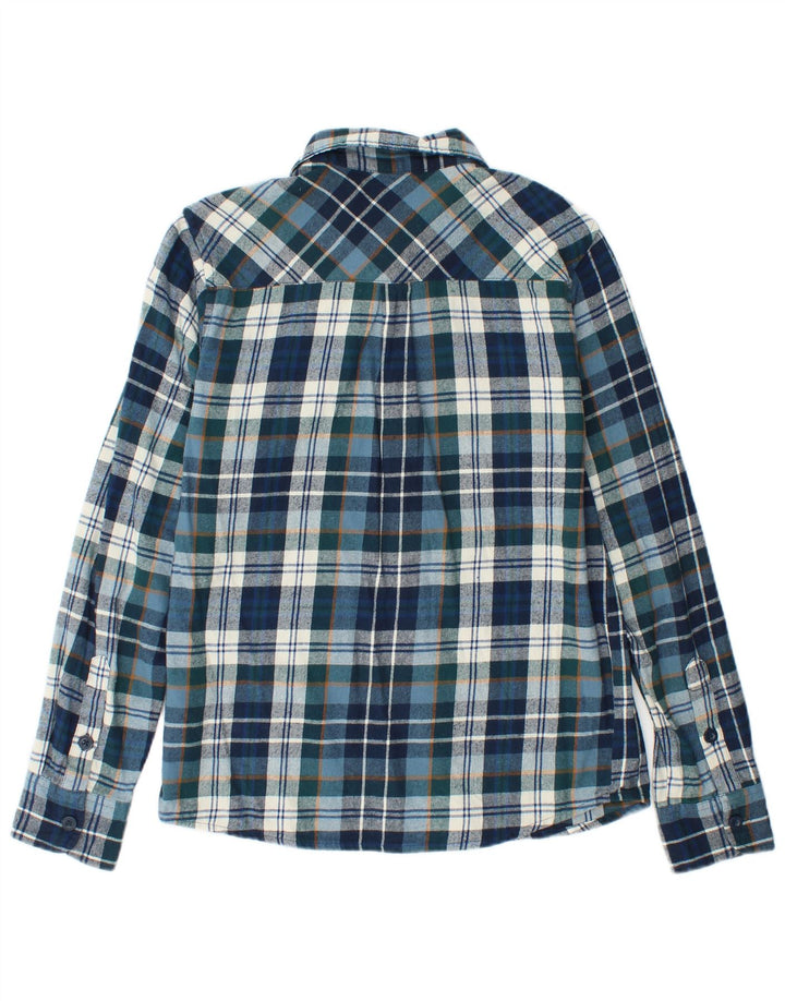Camicia da uomo in flanella di Mountain Warehouse in cotone a quadri blu piccolo