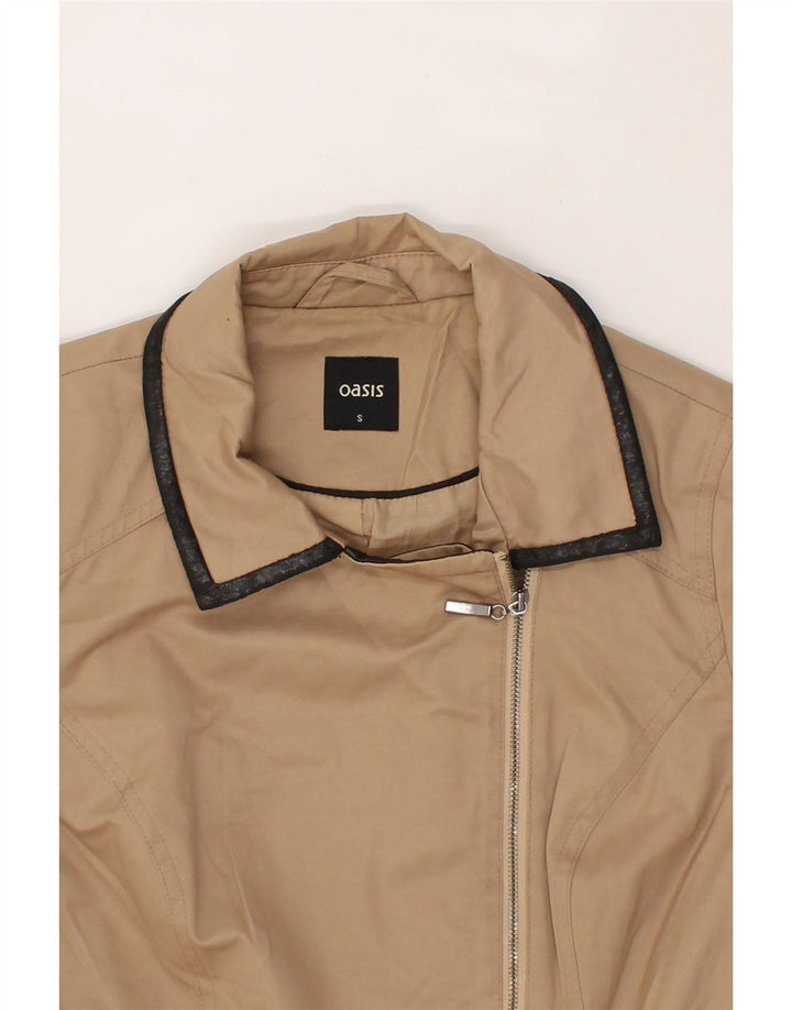 OASIS Womens Overcoat UK 10 Small Brown Cotton Vintage Oasis and Second-Hand Oasis from Messina Hembry 