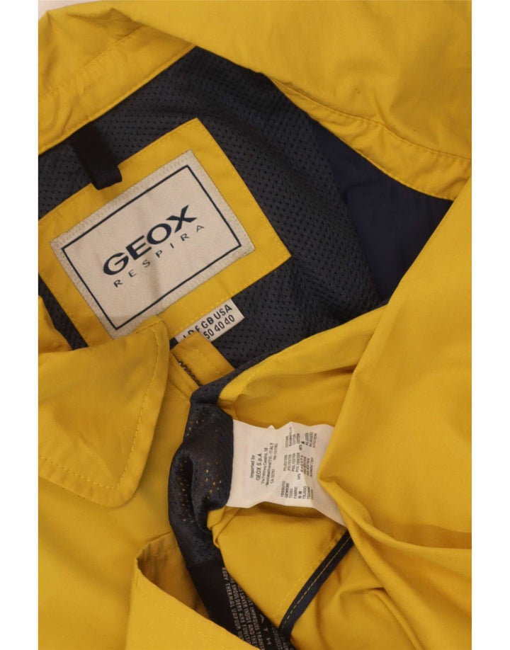 Giacca a vento da uomo Geox Respira UK 40 Large Giallo Poliestere