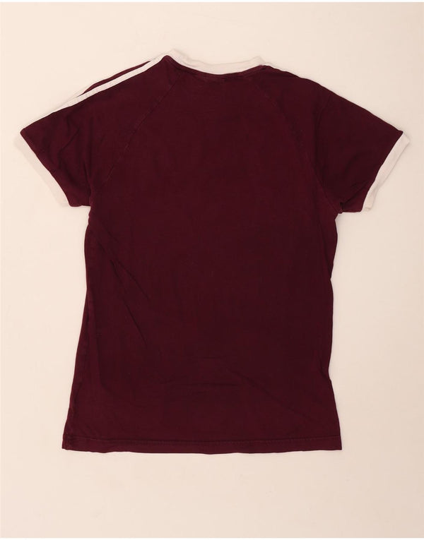 T-shirt da donna Adidas Top UK 12 cotone bordeaux medio
