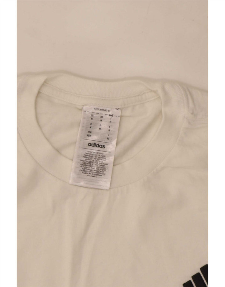 T-shirt da uomo Adidas Top in cotone bianco medio