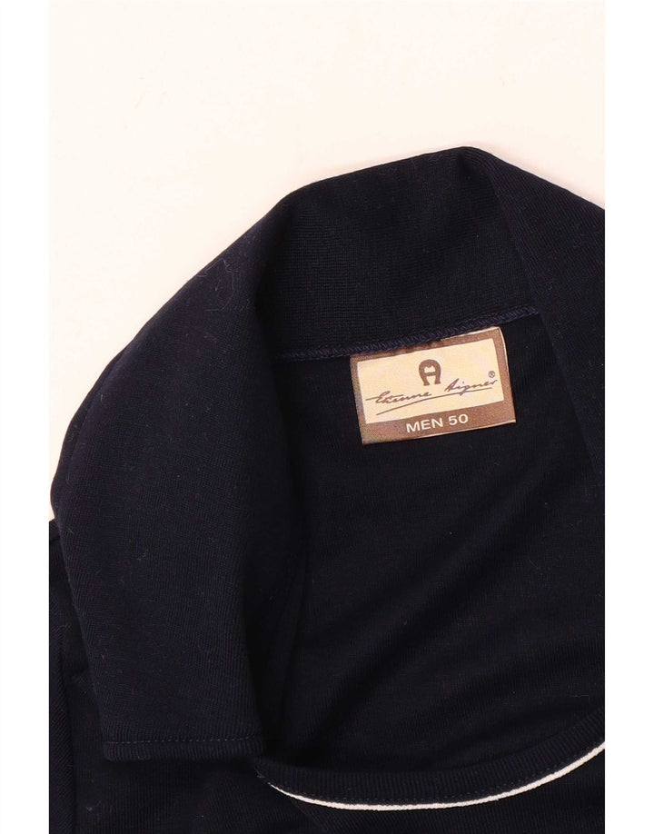 Polo da uomo Etienne Aigner IT 50 medio in cotone blu navy