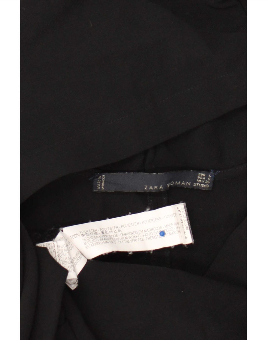 Abito con cappuccio pullover da donna Zara UK 10 piccolo poliestere nero