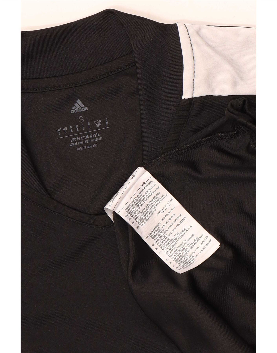 T-shirt Adidas Aeroready da uomo, piccola, in poliestere color block nero