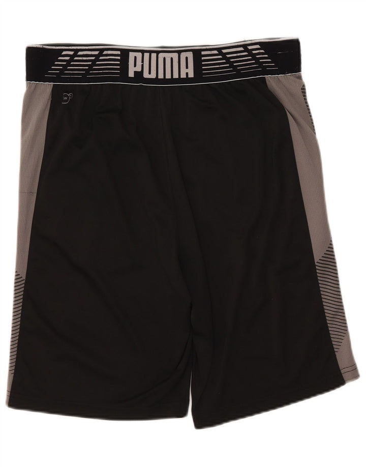 Pantaloncini sportivi grafici PUMA da uomo color block medio nero