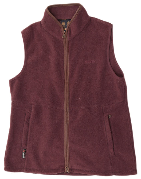 Gilet in pile da donna Musto UK 18 XL Bordeaux poliestere