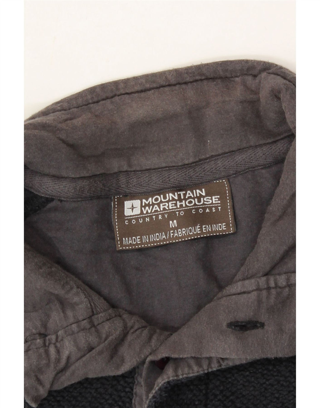 MOUNTAIN WAREHOUSE Mens Button Neck Sweatshirt Jumper Medium Navy Blue Vintage Mountain Warehouse and Second-Hand Mountain Warehouse from Messina Hembry 