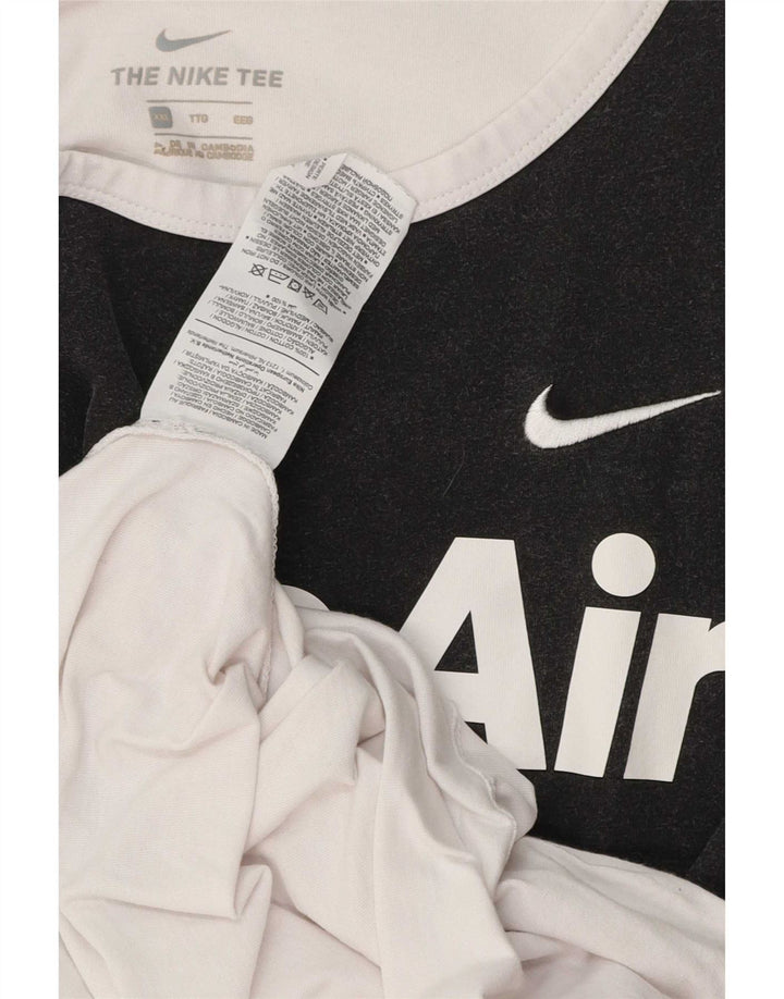 Canotta grafica Nike da uomo 2XL in cotone color block bianco