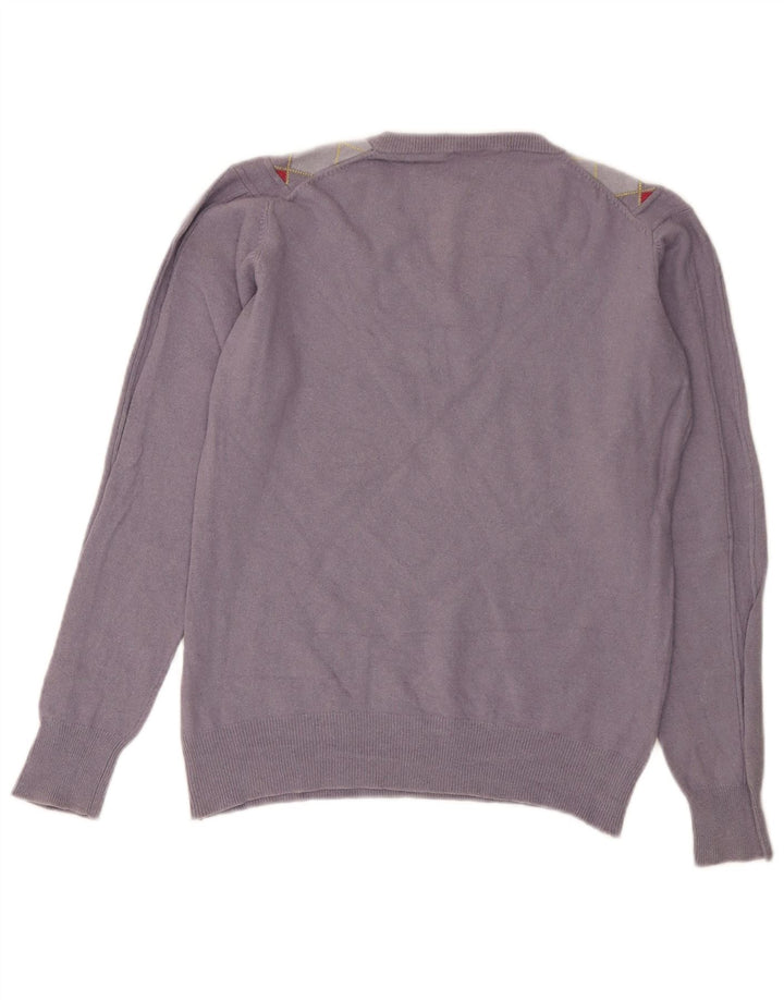 Maglione da donna con scollo a V GAS UK 14 Argyle/diamante viola medio