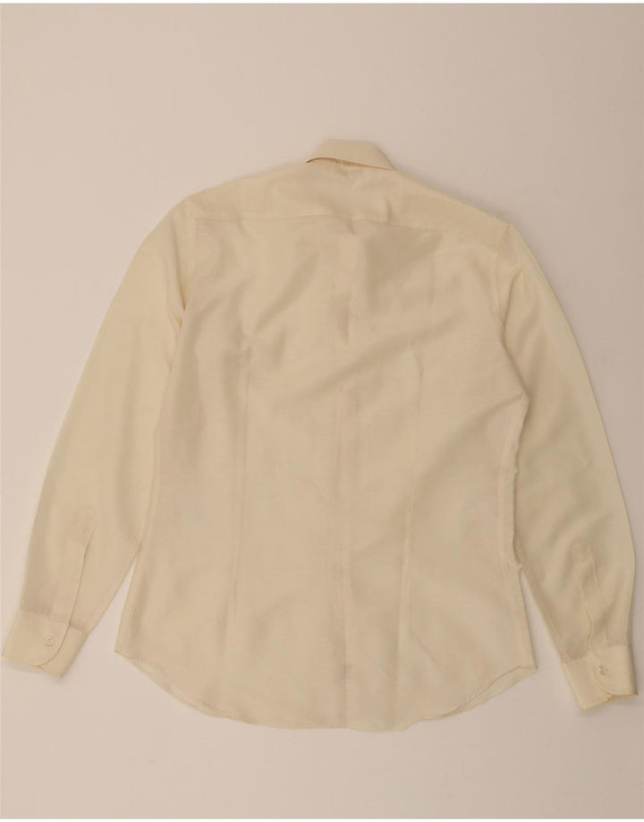 VINTAGE Womens Shirt Size 38 Medium Beige Polyester Vintage Vintage and Second-Hand Vintage from Messina Hembry 