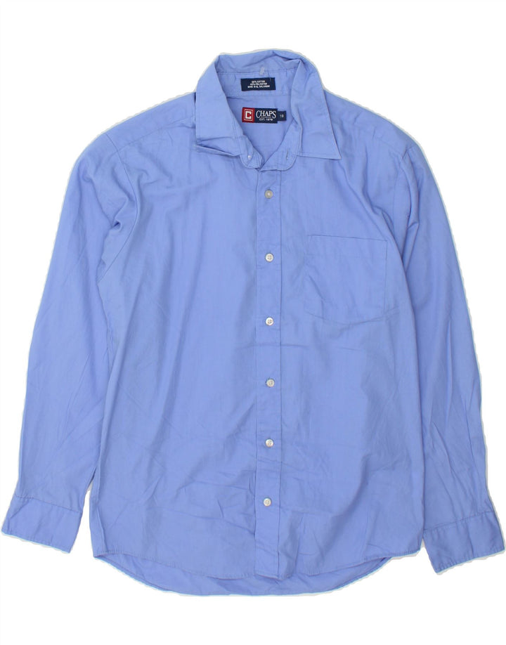 CHAPS Boys Shirt 15-16 Years Blue Cotton Vintage Chaps and Second-Hand Chaps from Messina Hembry 