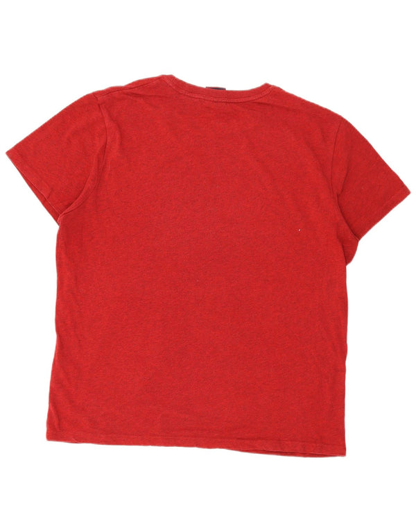 T-shirt grafica da uomo Superdry Top 3XL cotone chiazzato rosso