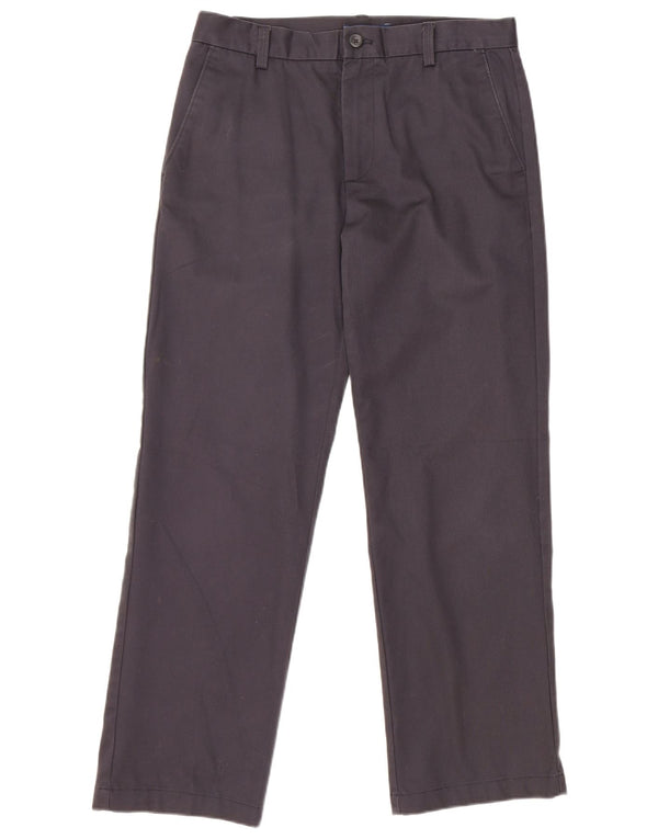 IZOD Mens Slim Fit Chino Trousers W30 L30 Navy Blue Cotton