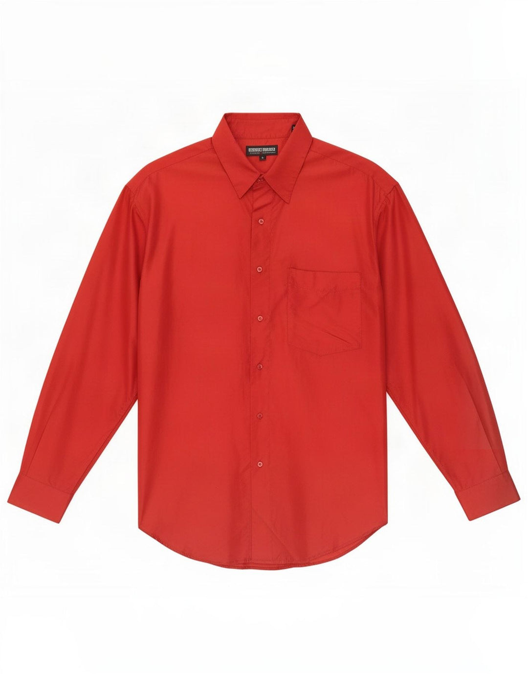 Camicia vintage da uomo grande in seta rossa