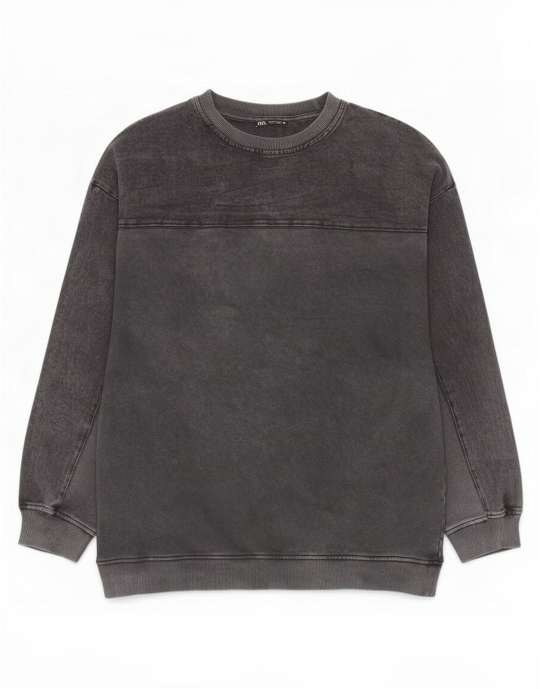 Felpa oversize da donna Zara UK 16 grande cotone grigio
