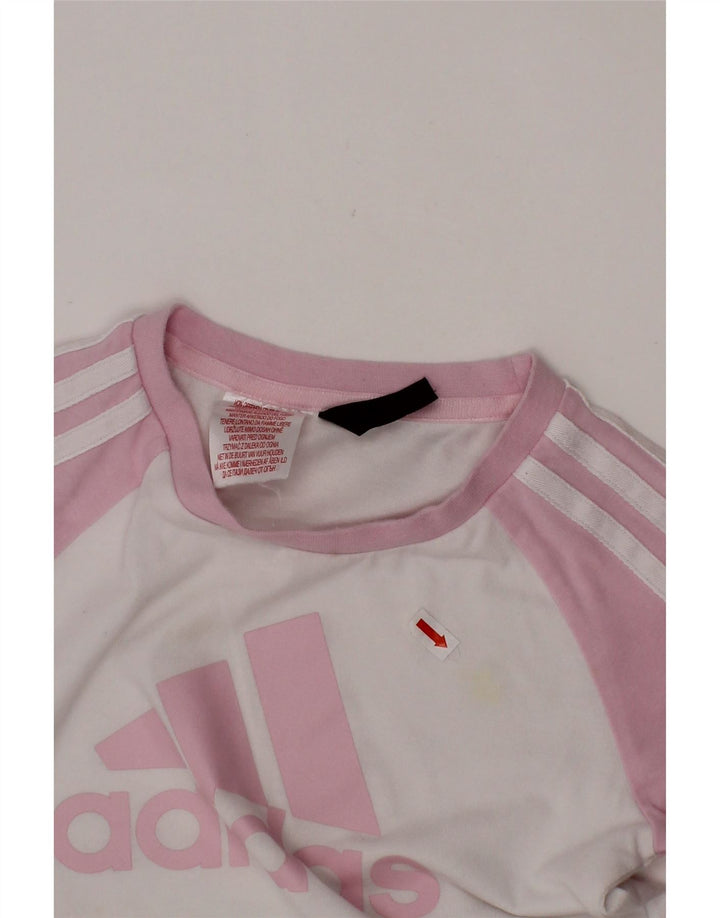 T-shirt grafica ADIDAS per ragazze Aeroready, 6-7 anni, colore bianco