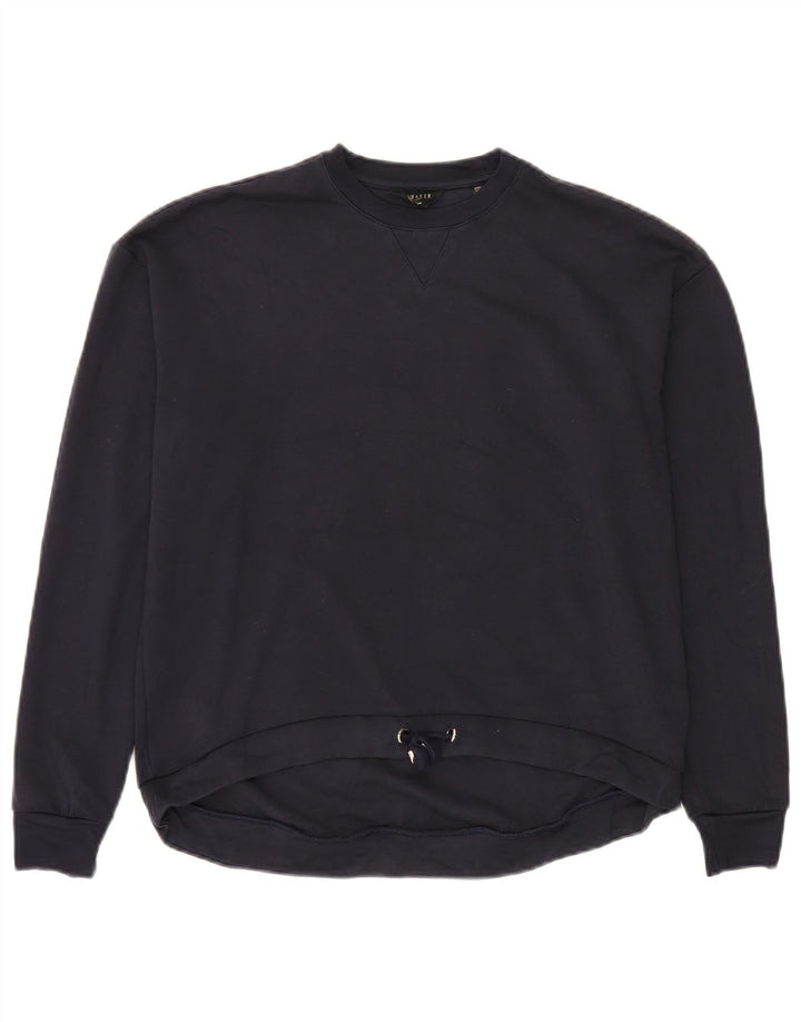 Felpa da uomo Ted Baker, taglia 2, piccola, in viscosa blu navy