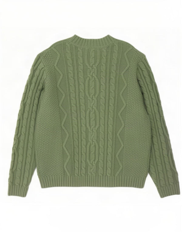 Maglione maglione girocollo da uomo Asos XL verde acrilico