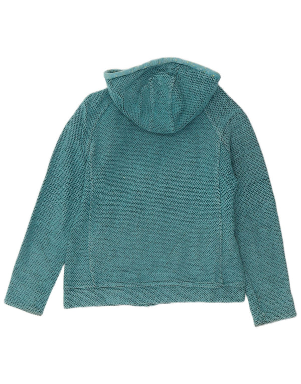 Maglione con cappuccio e zip da donna Weird Fish UK 12 Cotone blu medio