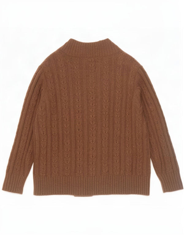 Maglione cardigan da donna Marks & Spencer UK 20 2XL Acrilico marrone